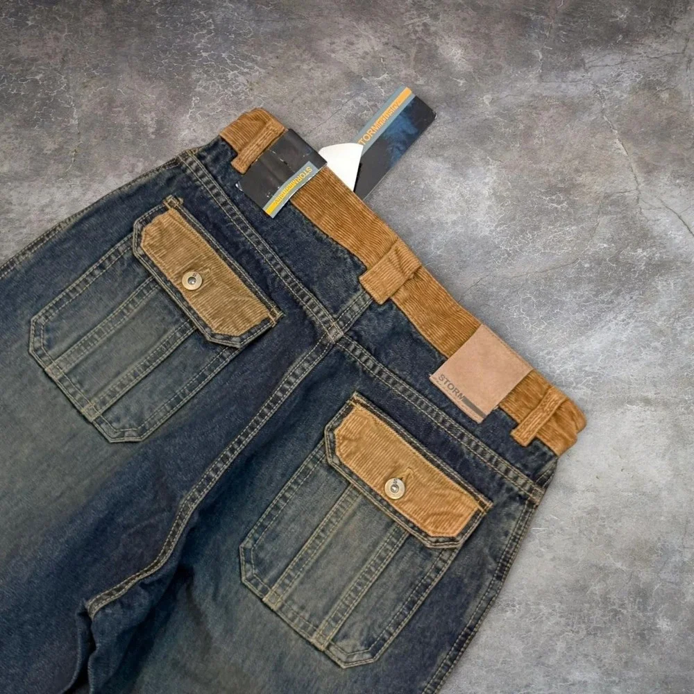 Vintage Storm Industry Baggy Wide Leg Corduroy Jeans Women's Size 16 Y2K VTG